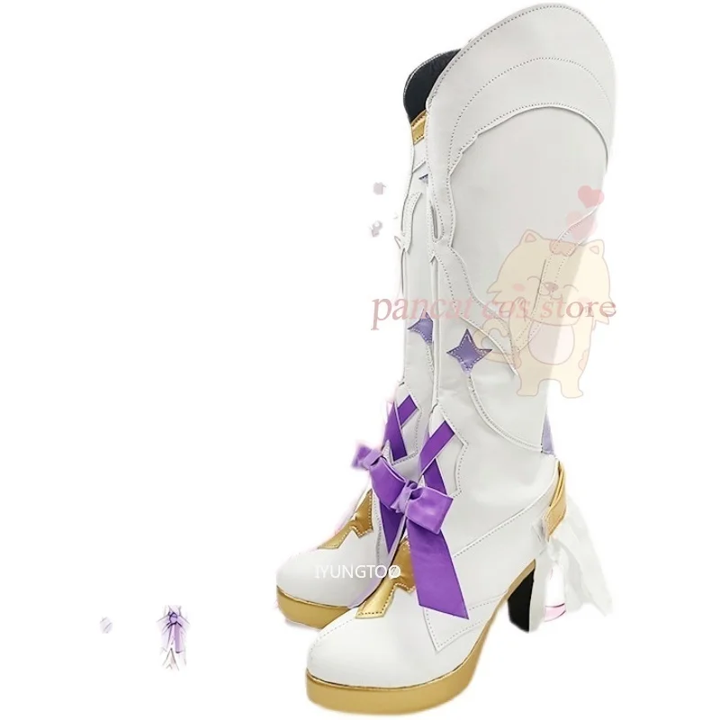 Honkai Star Rail  Anime Elysia Cosplay Shoes Comic Anime Game Cos Long Boots Cosplay Costume Prop Shoes for Con Halloween Party