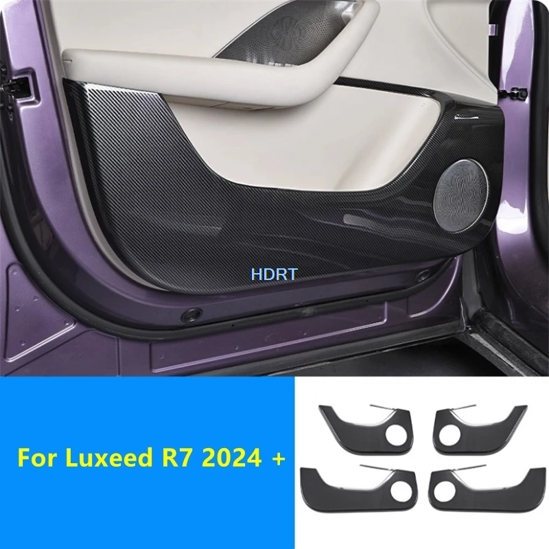 

For Luxeed R7 2024 + Car Styling Door Anti Kick Plate Dust Proof Pad Cover Kit Protector Decoration Accessories Interior Sticker