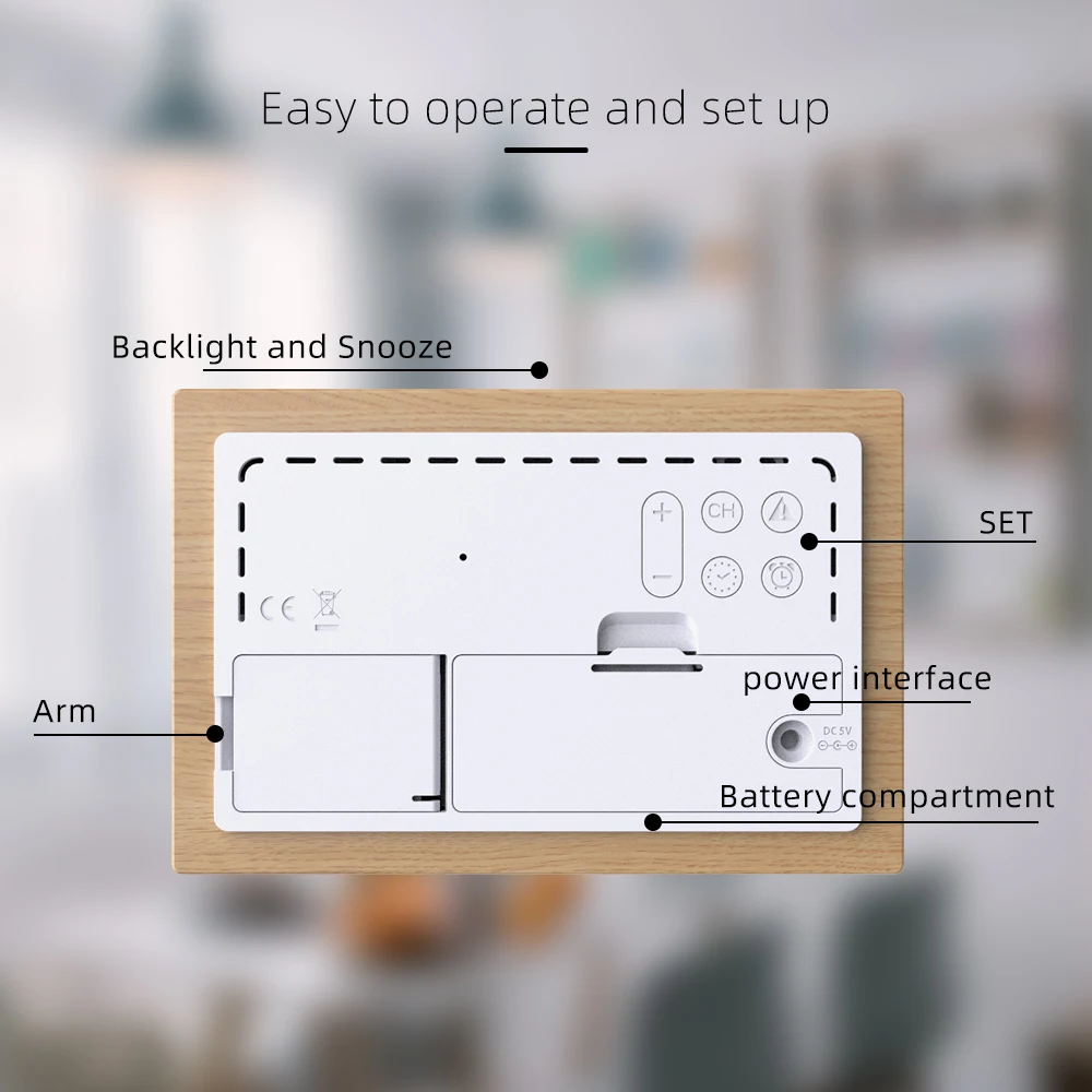 محطة الطقس الذكية بارومتر على مدار الساعة ، في الأماكن المغلقة ، في الهواء الطلق ، درجة الحرارة ، الرطوبة ، متر ، توقعات ، متعددة الوظائف هيغروثرموغراف