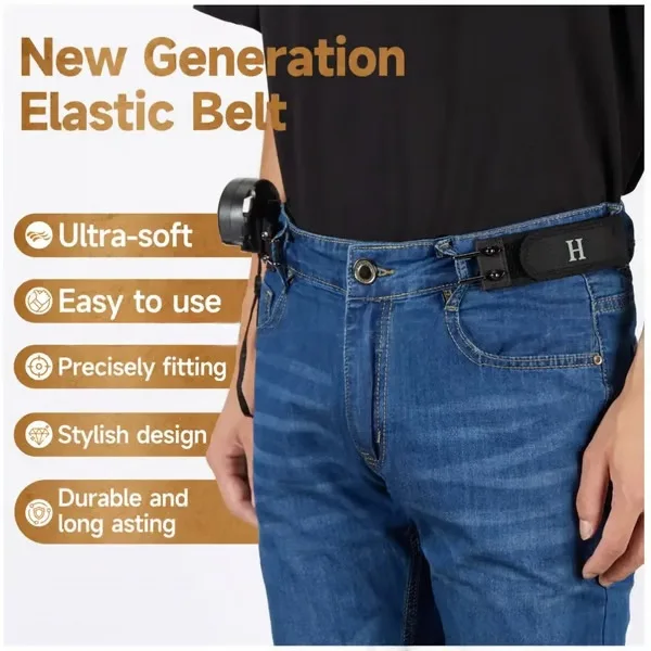 Tactical metal hook elastic belt