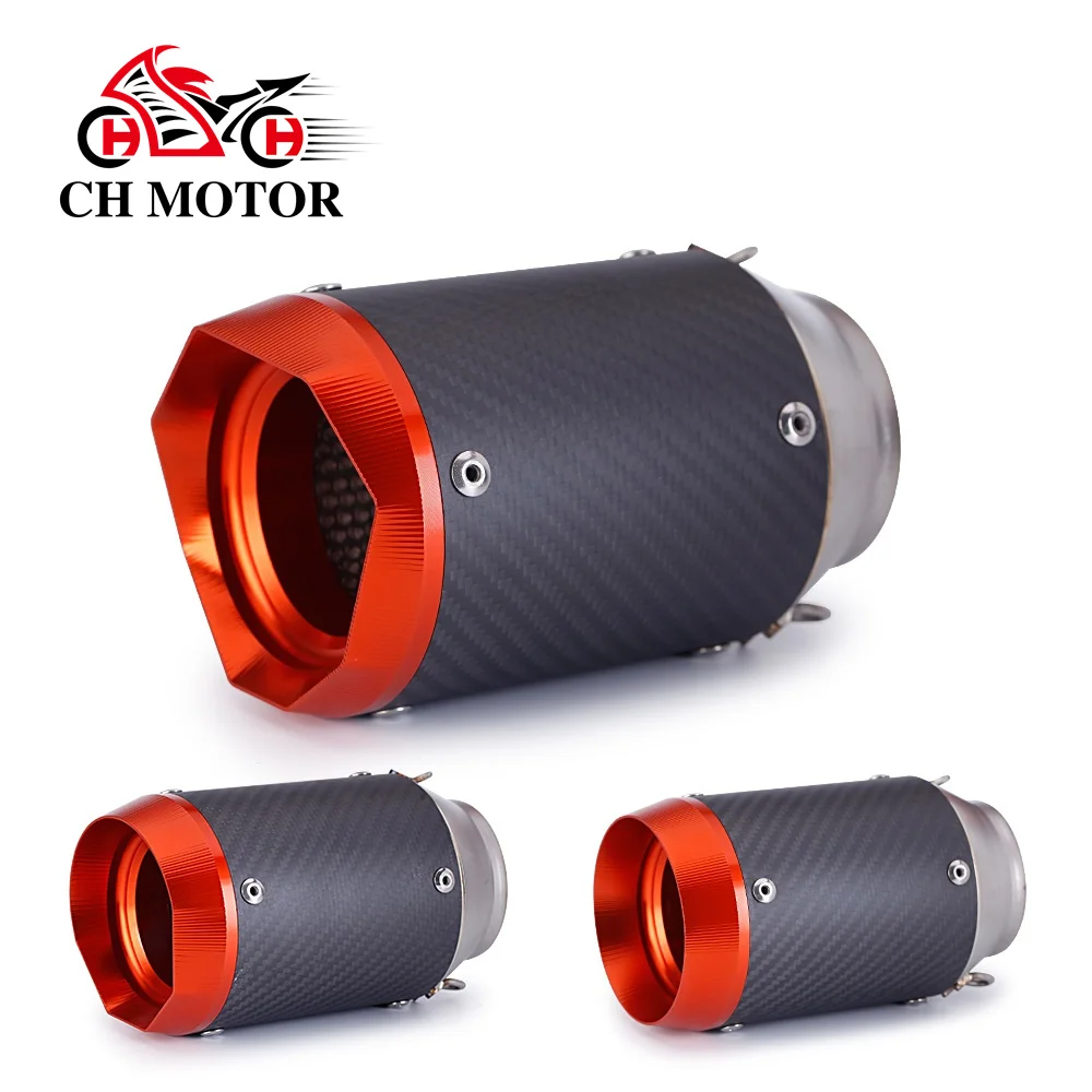 

High Performance AR exhaust pipe For AustinRacing Z900 Z1000 ninja400 CBR500 R6 carbon fiber exhaust muffler for motorcycle