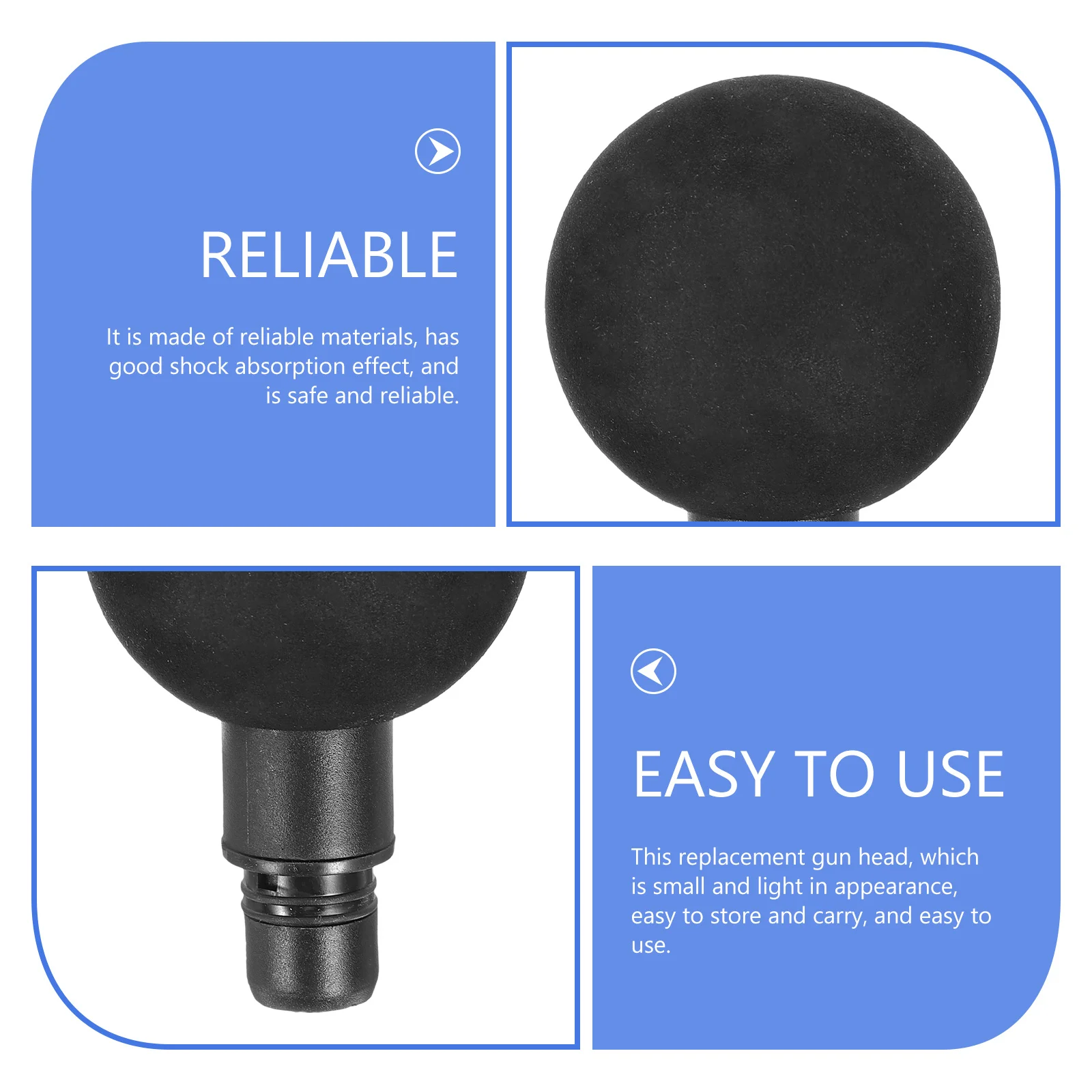 6pcs Massage Athlete Massager Attachment Portable Replaceable Heads For Muscle Athlete Body Relaxation