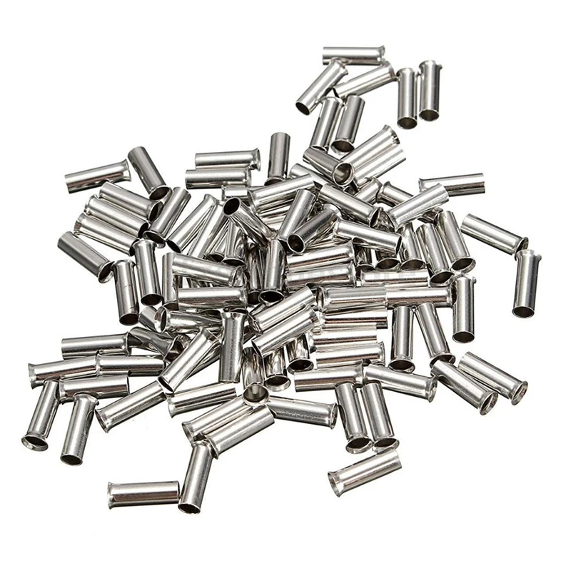 100PCS Ferrules Wire Connector Electrical Cable Terminal Non-Insulated Copper Bare Tinned Crimp Terminals 0.5mm2-16mm2 22-10 AWG