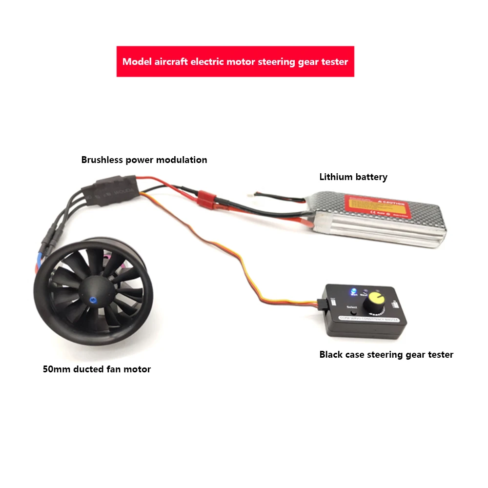 Testeur de Servomoteur RC, Outil de Centrage, Vérificateur de Moteur ESC, Haute Précision pour les Modèles de Télécommande Airana