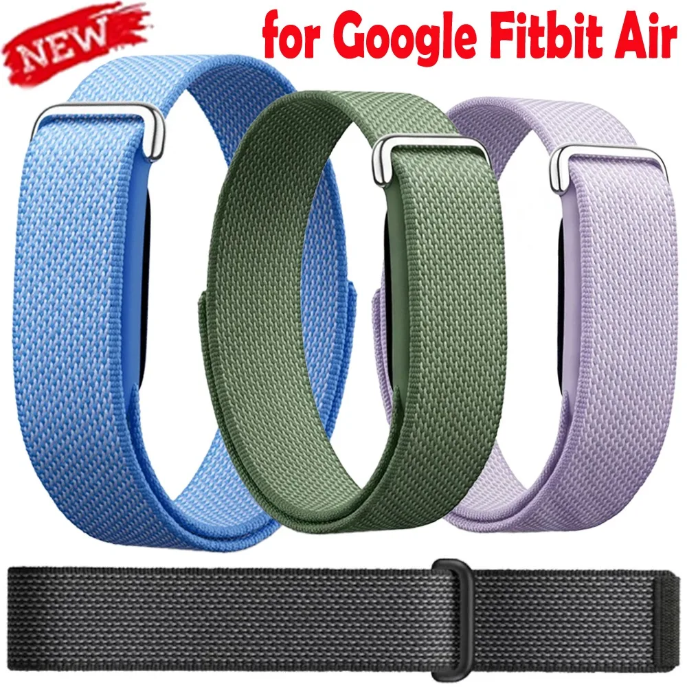 Metallgehäuse + offizielles Nylon-Schlaufenarmband für Google Fitbit Air Sports, weiches, bequemes Armband für Google Fitbit Air Belt-Zubehör