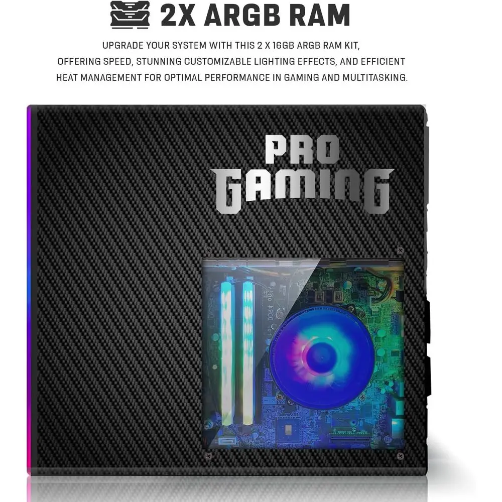 PC Desktop Intel Core i5 - 16GB RAM, 512GB SSD, GPU GT-1030, Monitor Curvo 24'', Tastiera e Mouse RGB, Webcam, Windows 11 (Rinnovato)