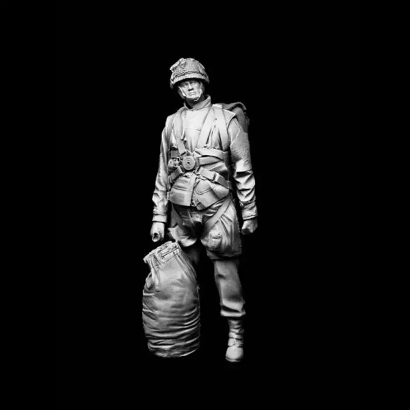 

1/16 Resin Figure Model Assembly Kit Need To Assemble British Paratrooper White Model Diy Toy Model Unassembled And Unpainted