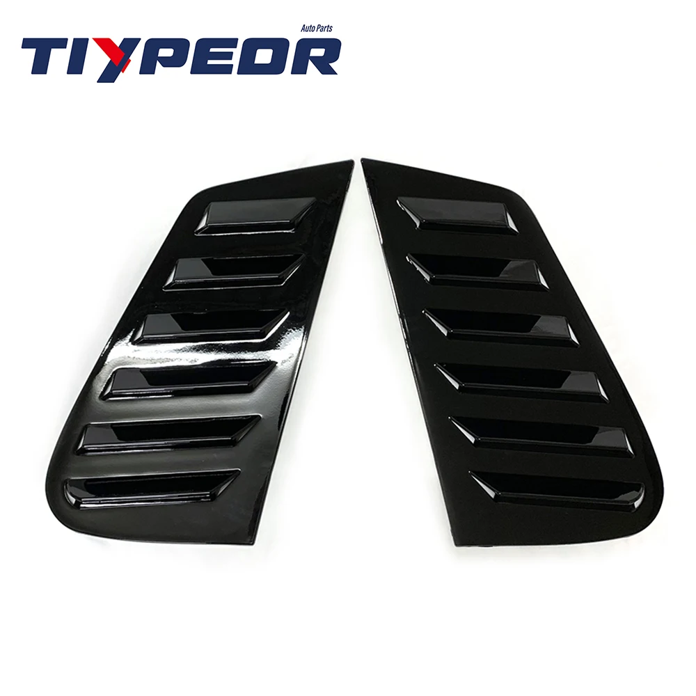 Tiypeor Auto Window Louvers Shutters For Volkswagen Polo 2002 - 2009 Gloss Black Trim For VW Polo 2006 2008 2003 2004 2005 2007