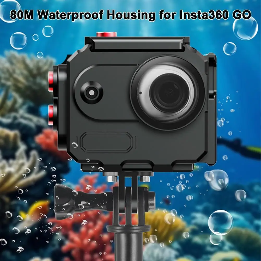 

Sports Camera Waterproof Case For Insta360 Go 3 Insta360 Go 3s 80m Diving Case Aluminium Alloy Protective Frame Accessory