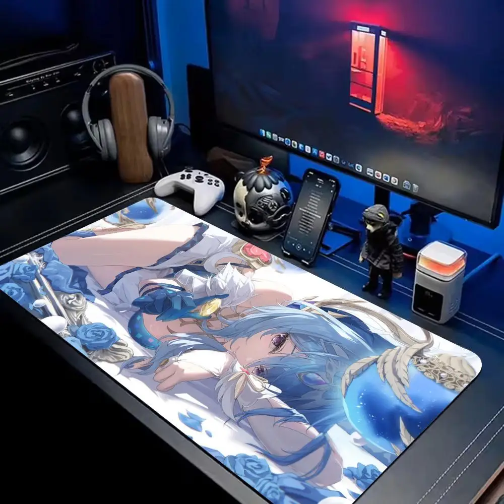 Genshin Impact ODETTE Mouse Pad Extra Large XXL Extended Gaming Desk Mat Customizable natural non-slip rubber