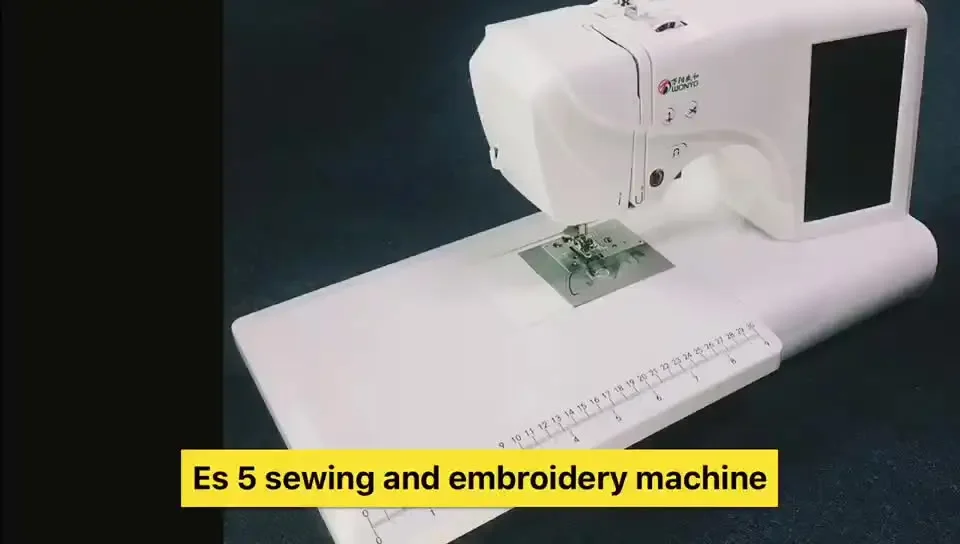 Single head small home computer sewing and embroidery machine can be used for buttonhole machine