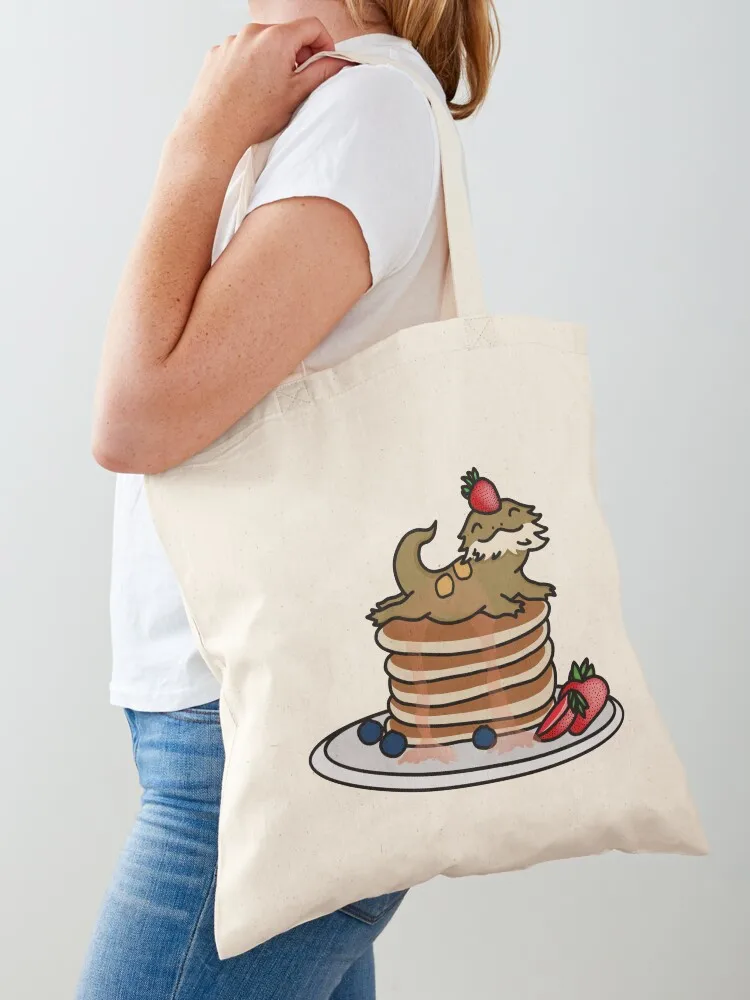 Bearded Dragon Pancakes Tote Bag free delivery bags large tote bag