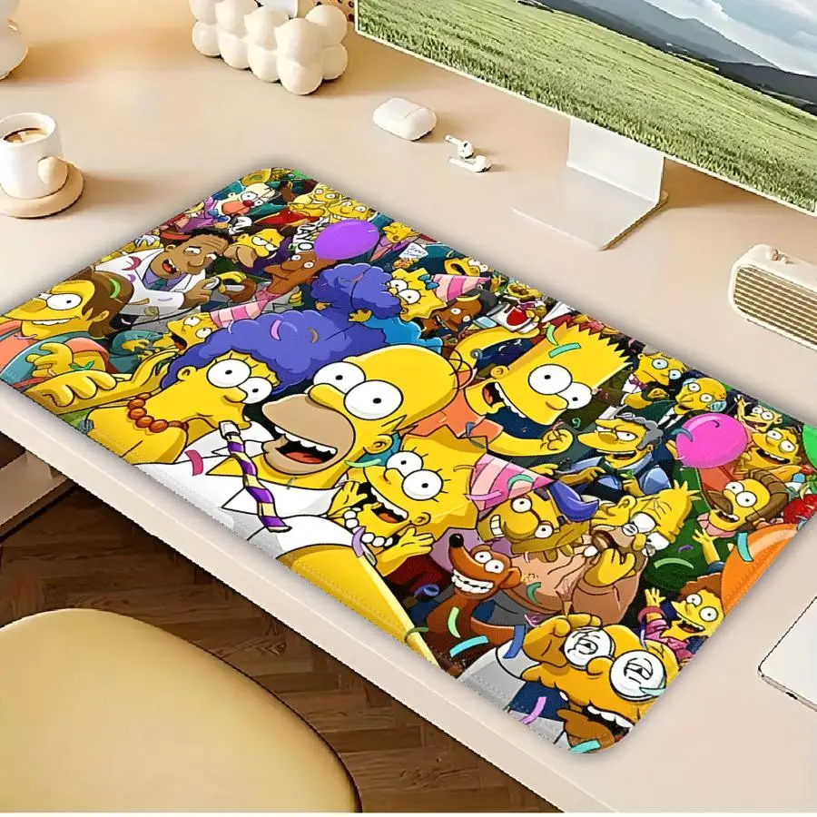 Waterproof Mouse Pad Desk accessories Computer Laptop office Keyboard Game Console The Simpsons