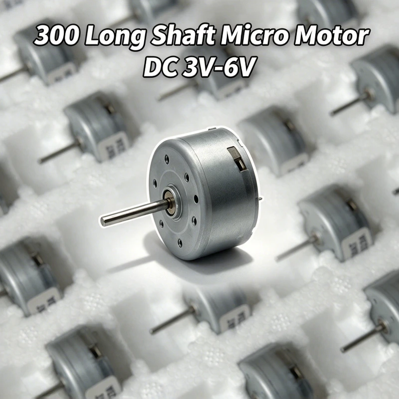 DZ-300AT 300 Long Shaft Silent Micro Motor DC 3V-6V Low Voltage 7550RPM 15mm Shaft Solar DIY Toy Fan Model Science Experiment