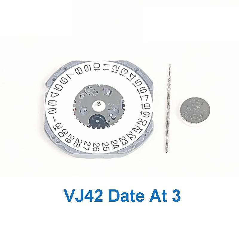 Image of VJ42 Uhrwerk Japan Neues Original VJ42B Quarzwerk 3 Zeiger Datum bei 3/6 Uhrwerk Zubehör