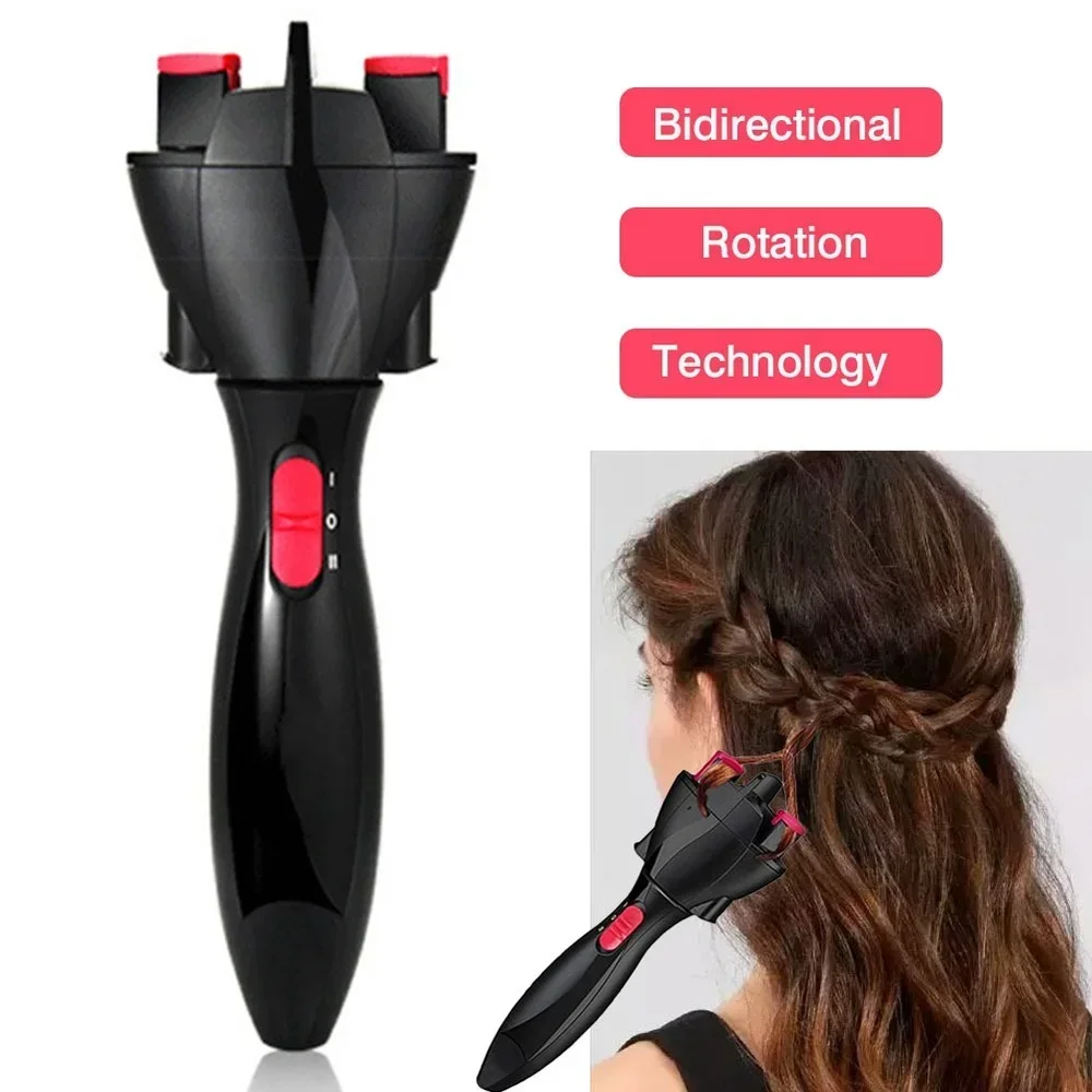 Hair Curler Automatic Twist Braiding Knitting Device Hair DIY Braider Machine Hair Styling Tools Crochet Braids Curling iron