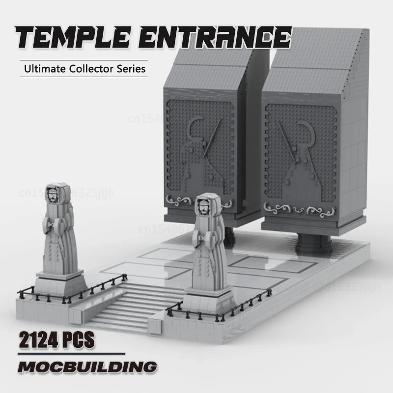 

Space Movie MOC Building Block UCS Temple Entrance Technology Bricks Creative Display Model DIY Assembly Collection Toys Gifts