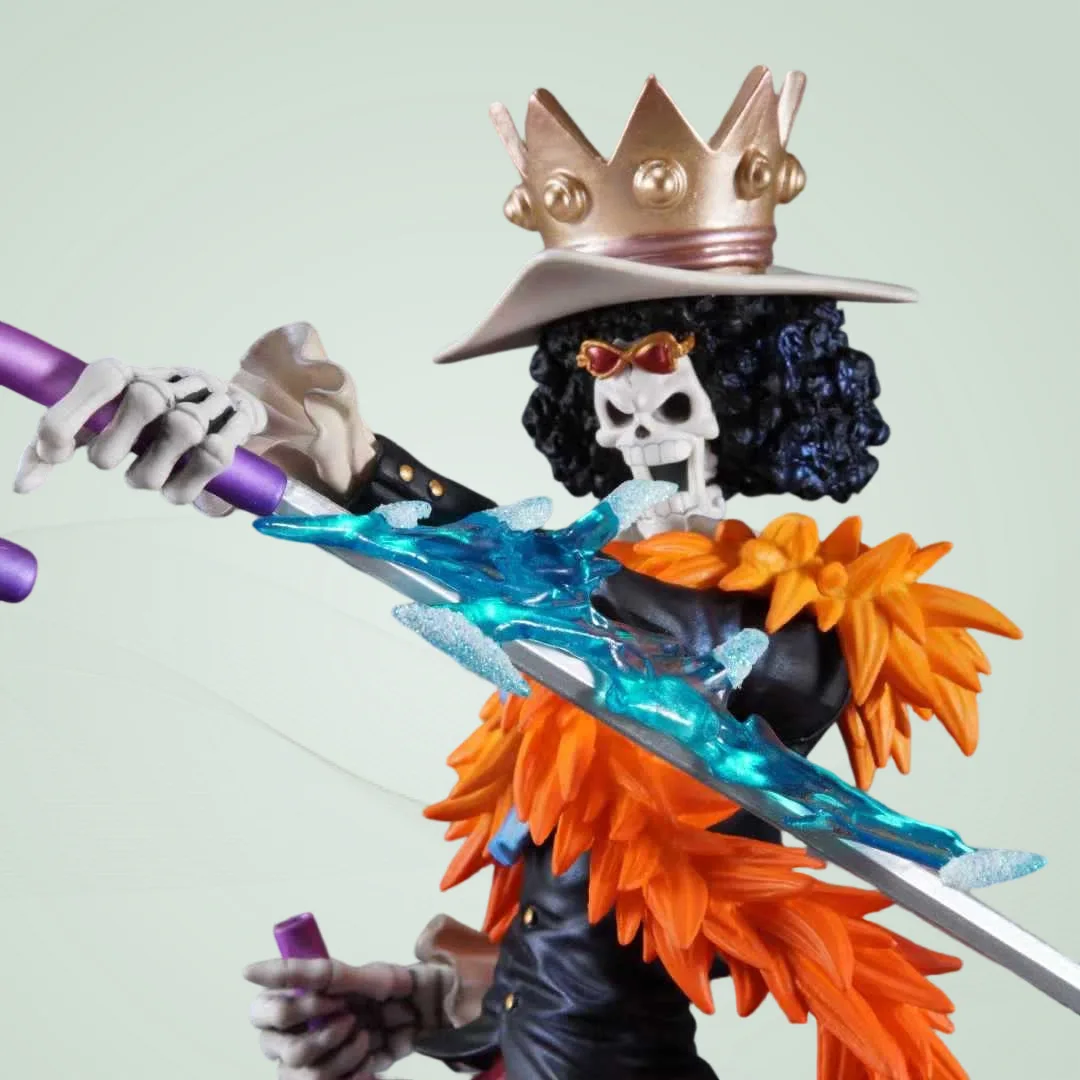 

One Piece GK Straw Hat Crew Figure LX Brook King Anime Model Collectible Statue Desktop Display Gift for Fans