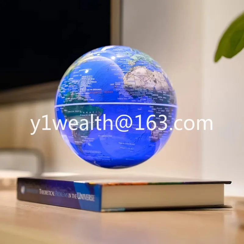 Book Base Teaching Illuminated Tabletop Terrestrial Magnetic Levitation Floating 14cm 6 Inch Educational Rotating World Globe