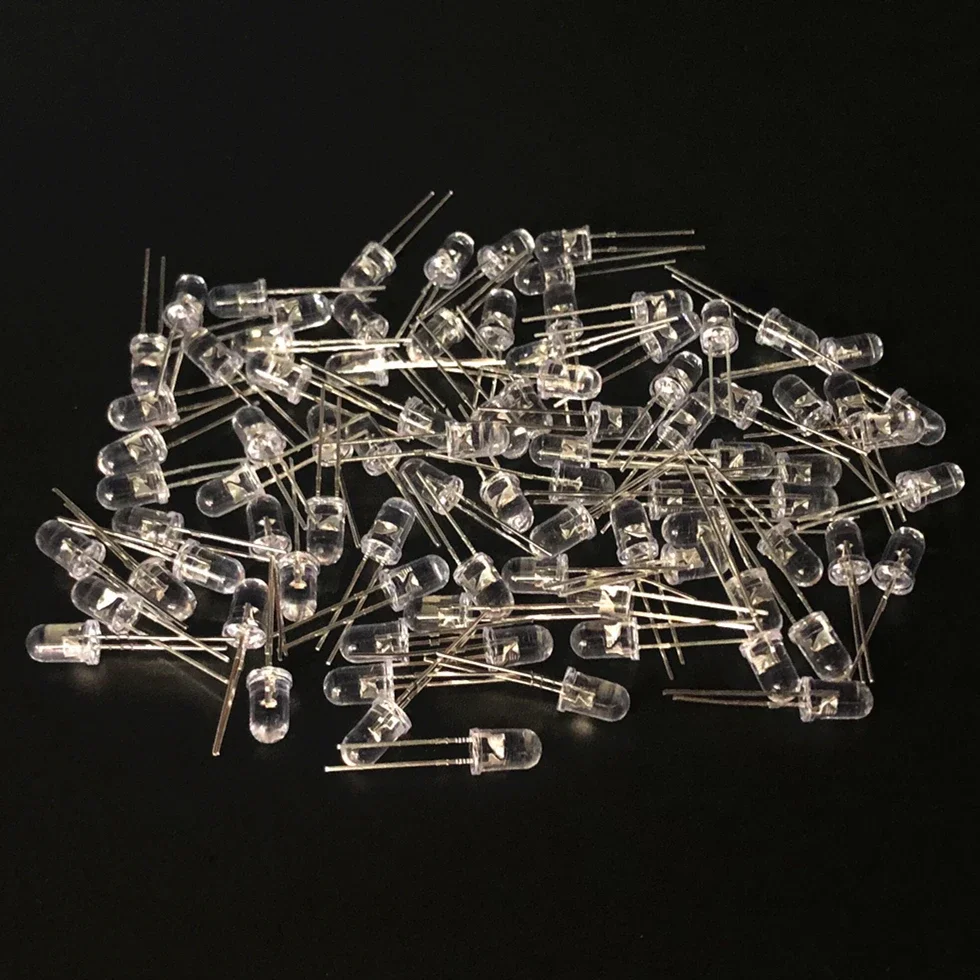 100pcs 5mm IR LED 850nm Clear Lens Infrared Diode 20mA Transparent 5 mm 850 nm LED Lamp Through Hole Light Emitting Diode