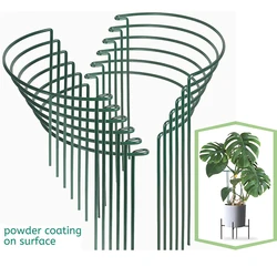 Estacas de soporte para plantas, semiredondas de Metal para jardín, jaulas de peonía para interior, borde de anillo verde para flor de hortensia de tomate y exterior