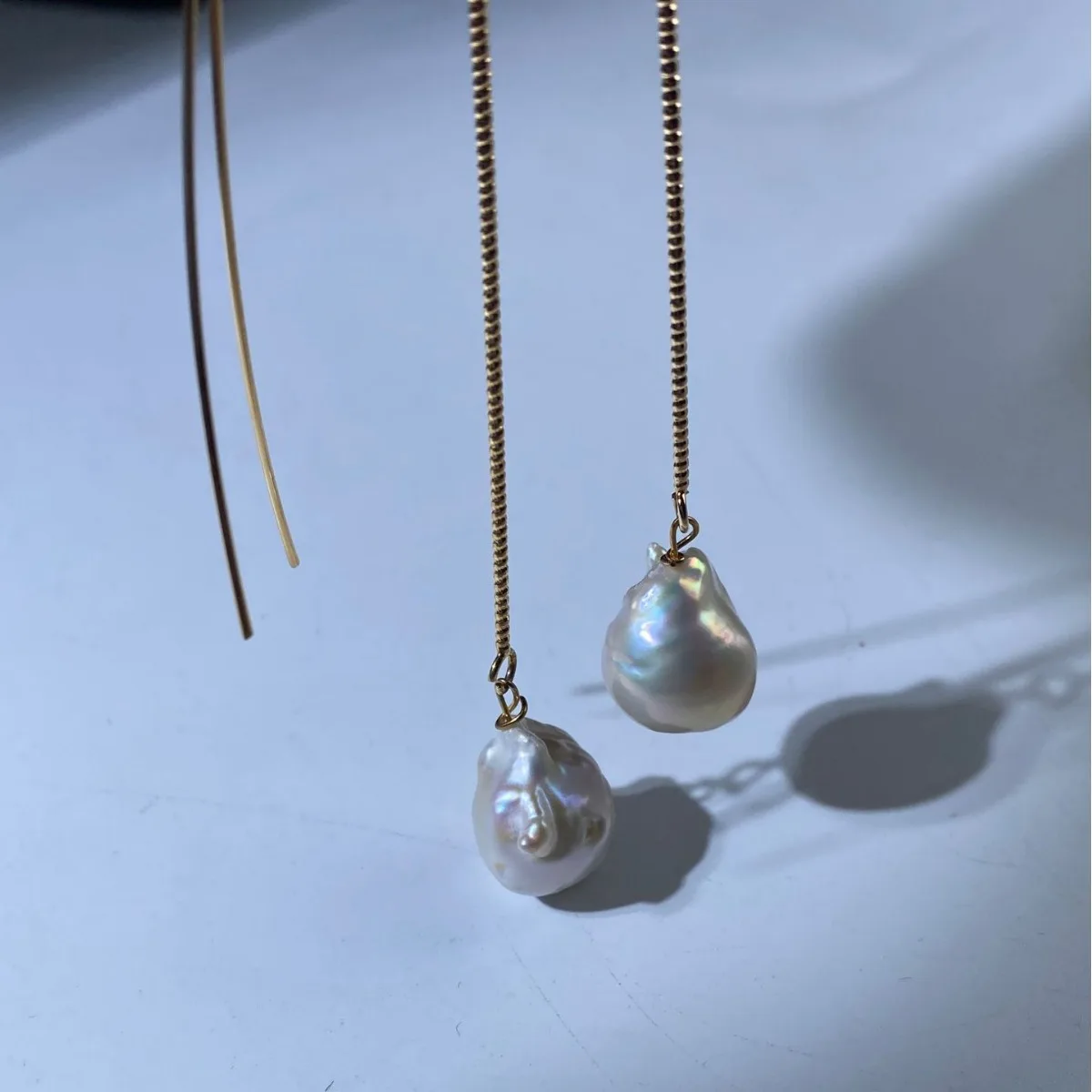 Natural Baroque Natural Shape Pearl S925 Sterling Silver Needle Fashion Temperament Earrings Earrings Ear Hooks directly from th
