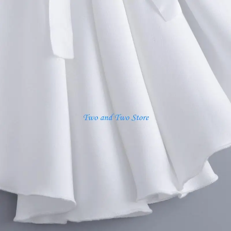 

HX6F Gothic Flouncing Collar With Layered Ruffle Comfortable Cotton For Women Fashion Elegant Lapel