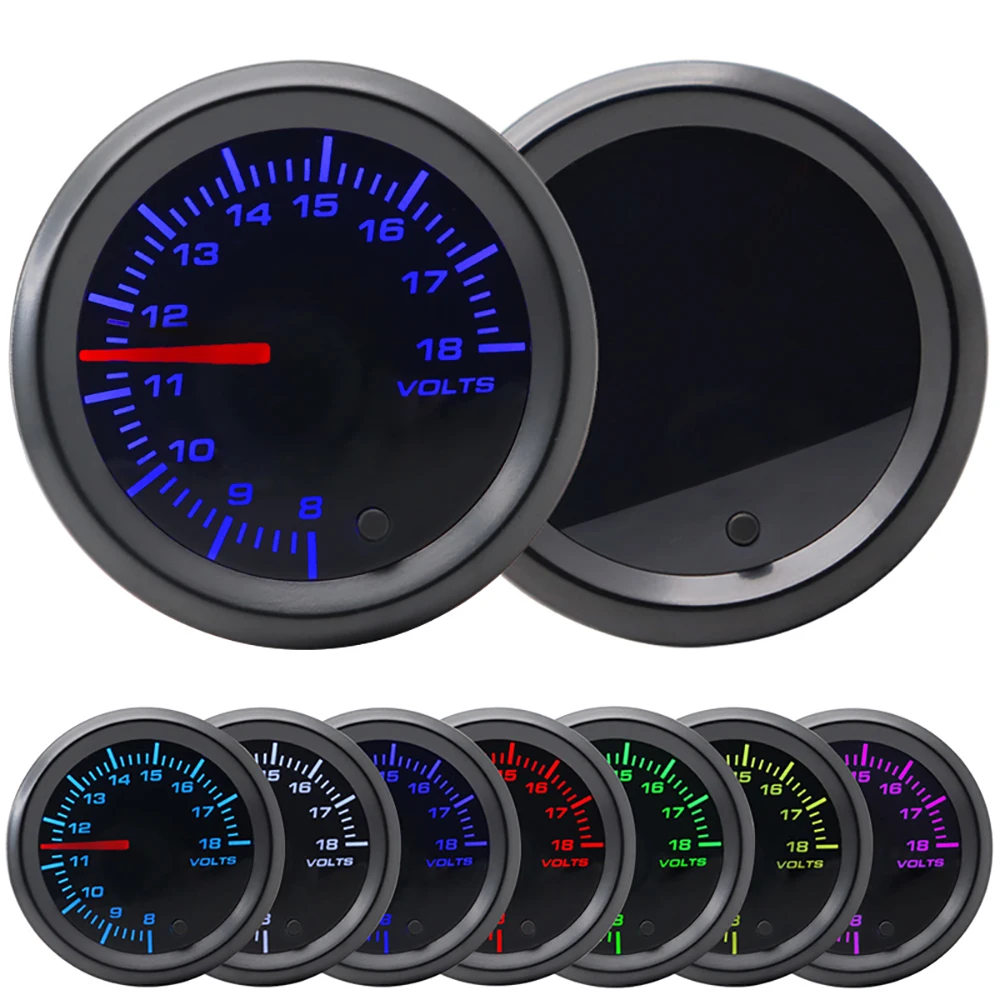 2,52mm LED Getönte 7-Farben-Serie: Boost/Wassertemperatur/Öltemperatur/Öldruck/Voltmeter/Luft-Kraftstoff-Verhältnis/EGT/Drehzahlmesser für Fahrzeuge – Detail 25