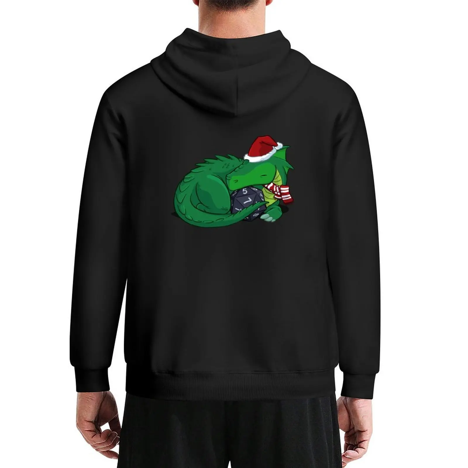 

D20 Green Dragon Holiday Edition Hoodie clothes for men korean clothes men clothing anime hoodie