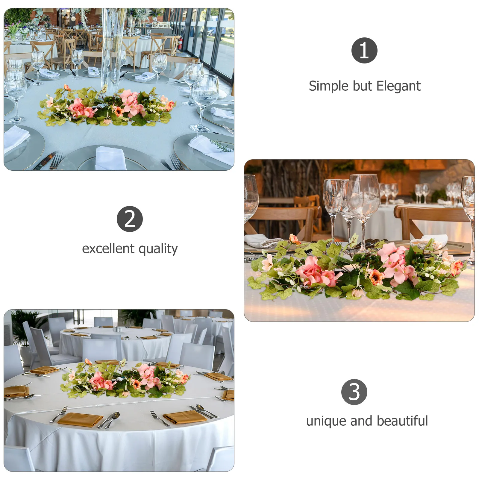 

Wedding Ornament Holder Decor Artificial Flower Arrangement For Home Party Flower Wall Panels Valentine'S Day Centerpiece