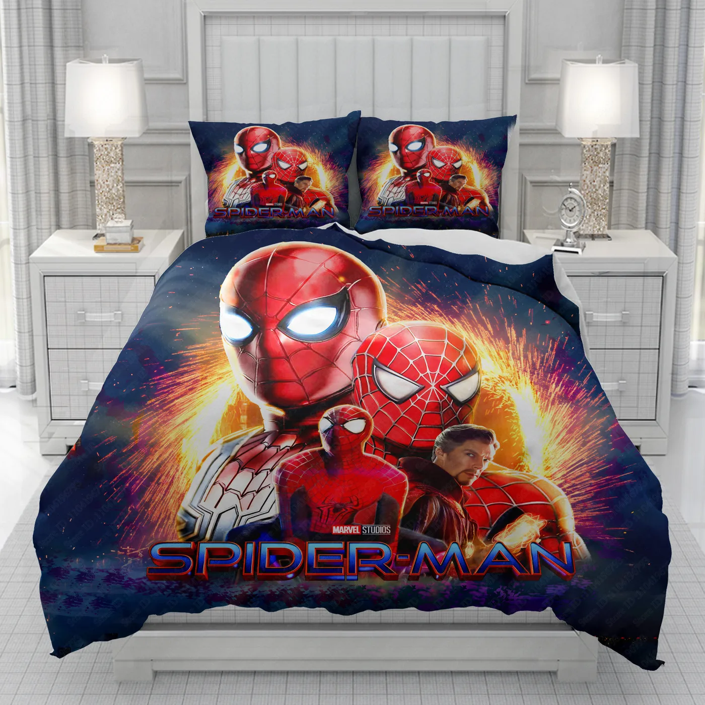 Spider Man superheroes Duvet Cover men women/Children KID Printing Disney cartoon Bedding Set Comforter Bed dropshipping