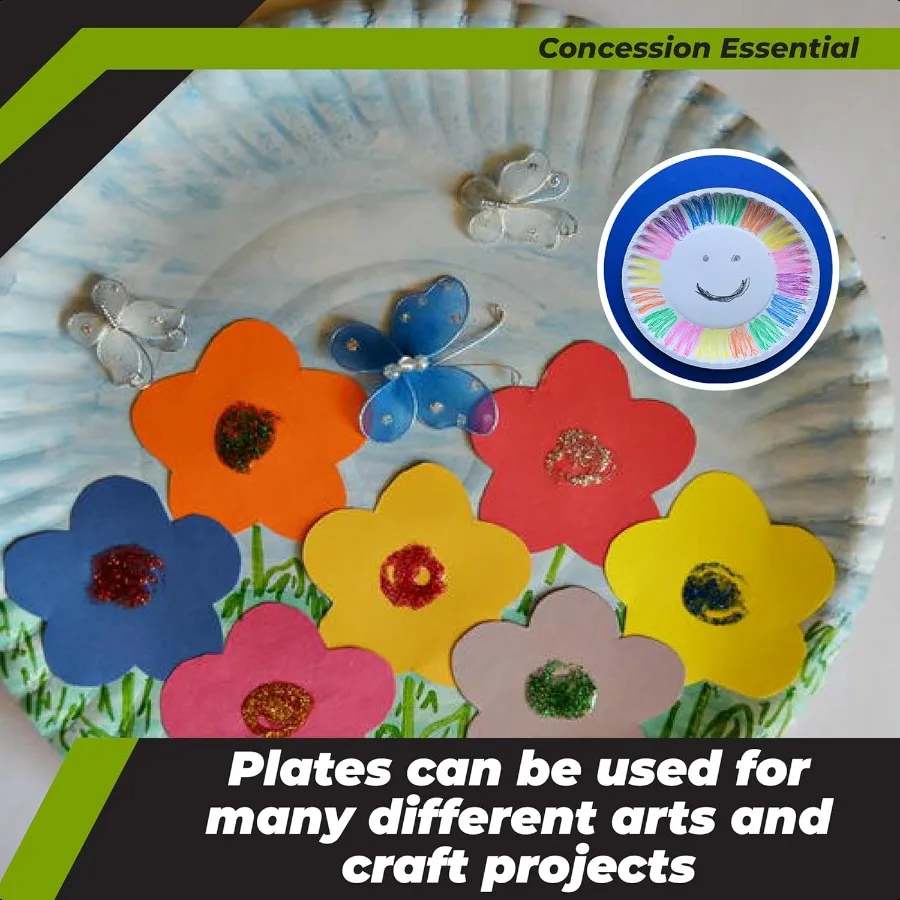 9 Inch Paper Plate Uncoated Plates White 200ct