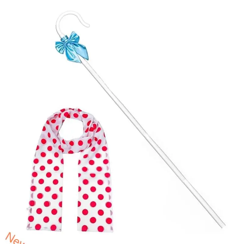 Bowknot الراعي الموظفين هوك وشاح 2PCS زي الراعي الاكسسوارات أزياء الهالوين تأثيري للنساء الفتيات هدية #2