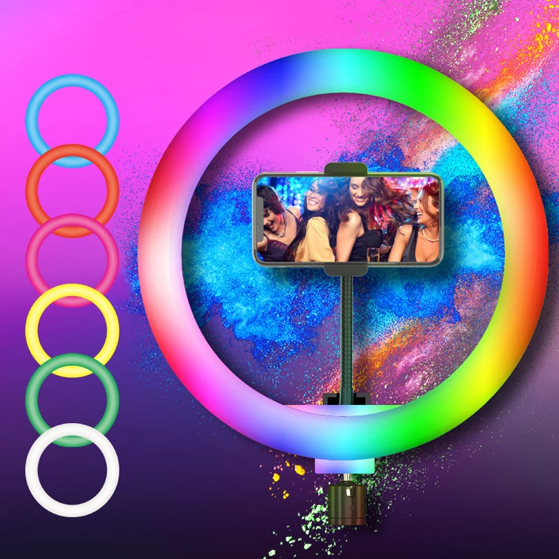 10 Zoll (26 cm) RGB-Ringlicht  – Selfie Stick Tripod Bewertung und Preis