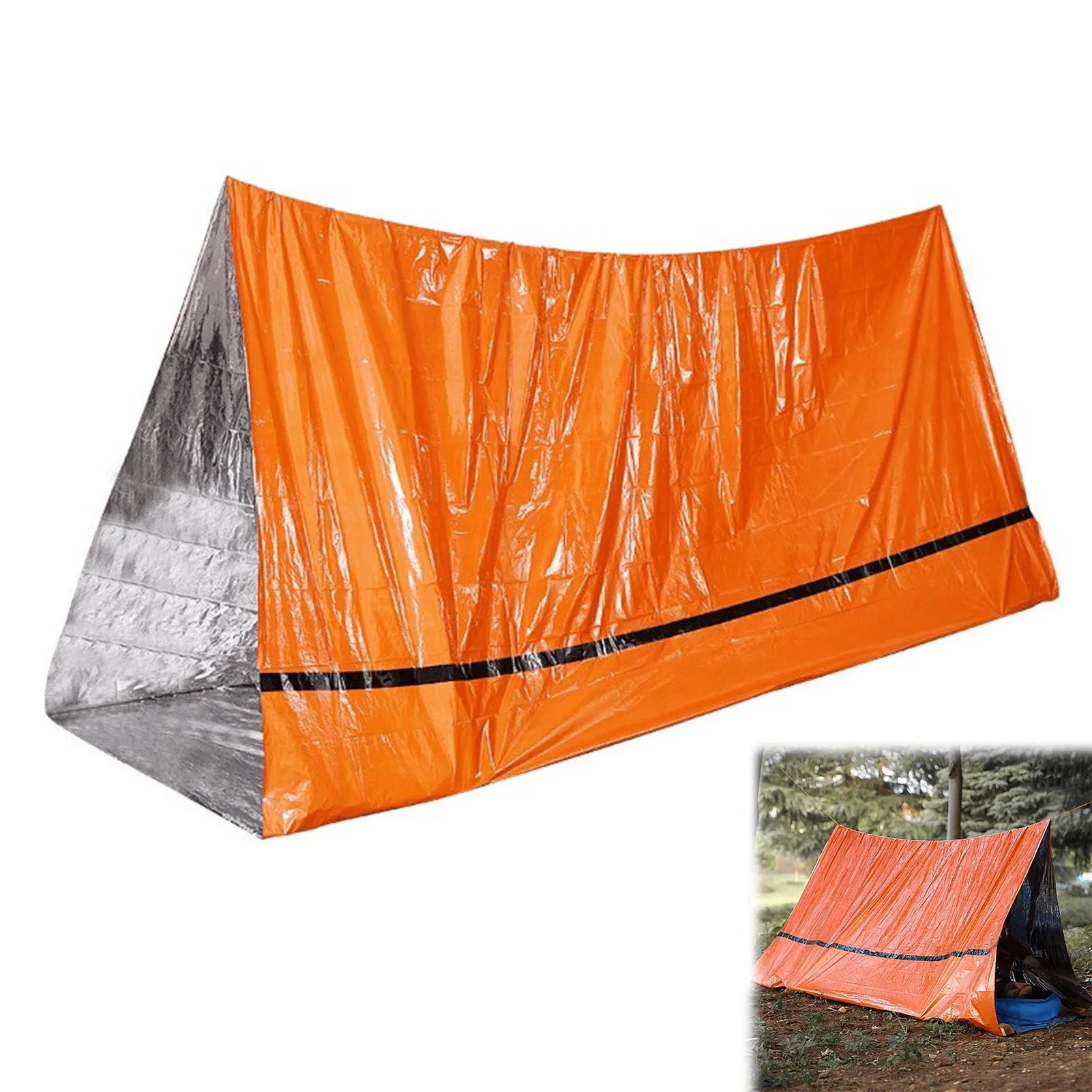 خيمة أنبوبية للبقاء على قيد الحياة في حالات الطوارئ مقاومة للرياح ومقاومة للماء، مناسبة لاستكشاف نهر تسلق الجبال