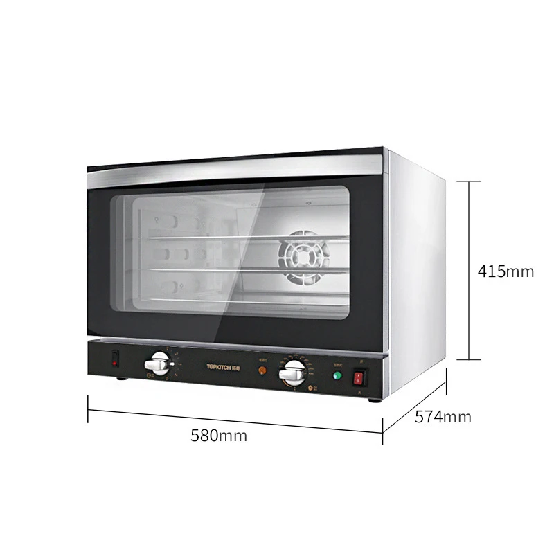 Fully Automatic Pizza Oven Hot Air Circulation Heating Stainless Steel Body