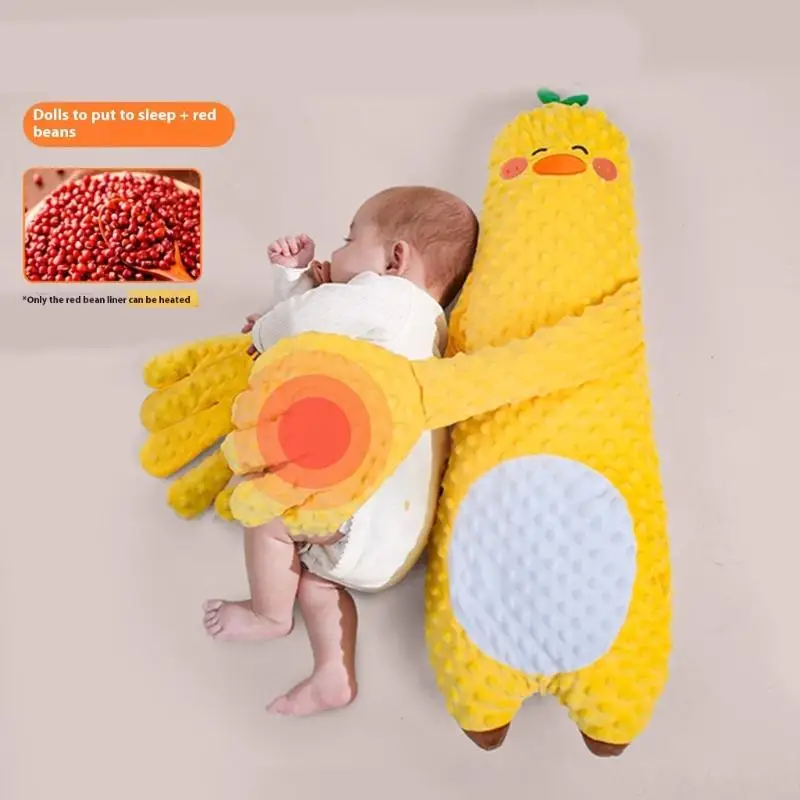 m89c-baby-soothing-hug-pillow-anti-startle-newborns-sleep-aid-breathable-soft-fabric-simulated-mom's-hand-design