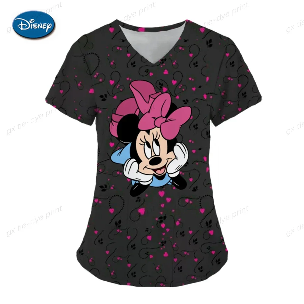 Surgical gown Mickey Mouse Print women's frosted set medical nurse beauty salon work uniform clinical frosted top hydrotherapy