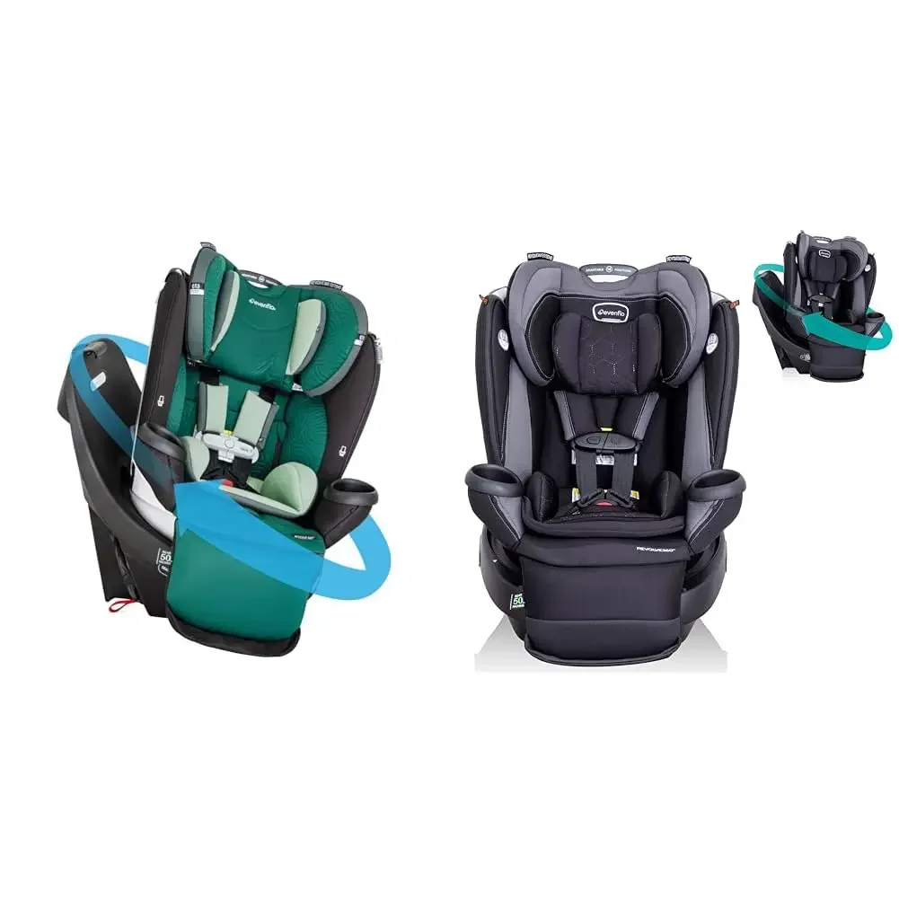 

Evenflo Gold Revolve360 Extend All-in-One Rotational Car Seat with Green & Gentle Fabric (Emerald Green)