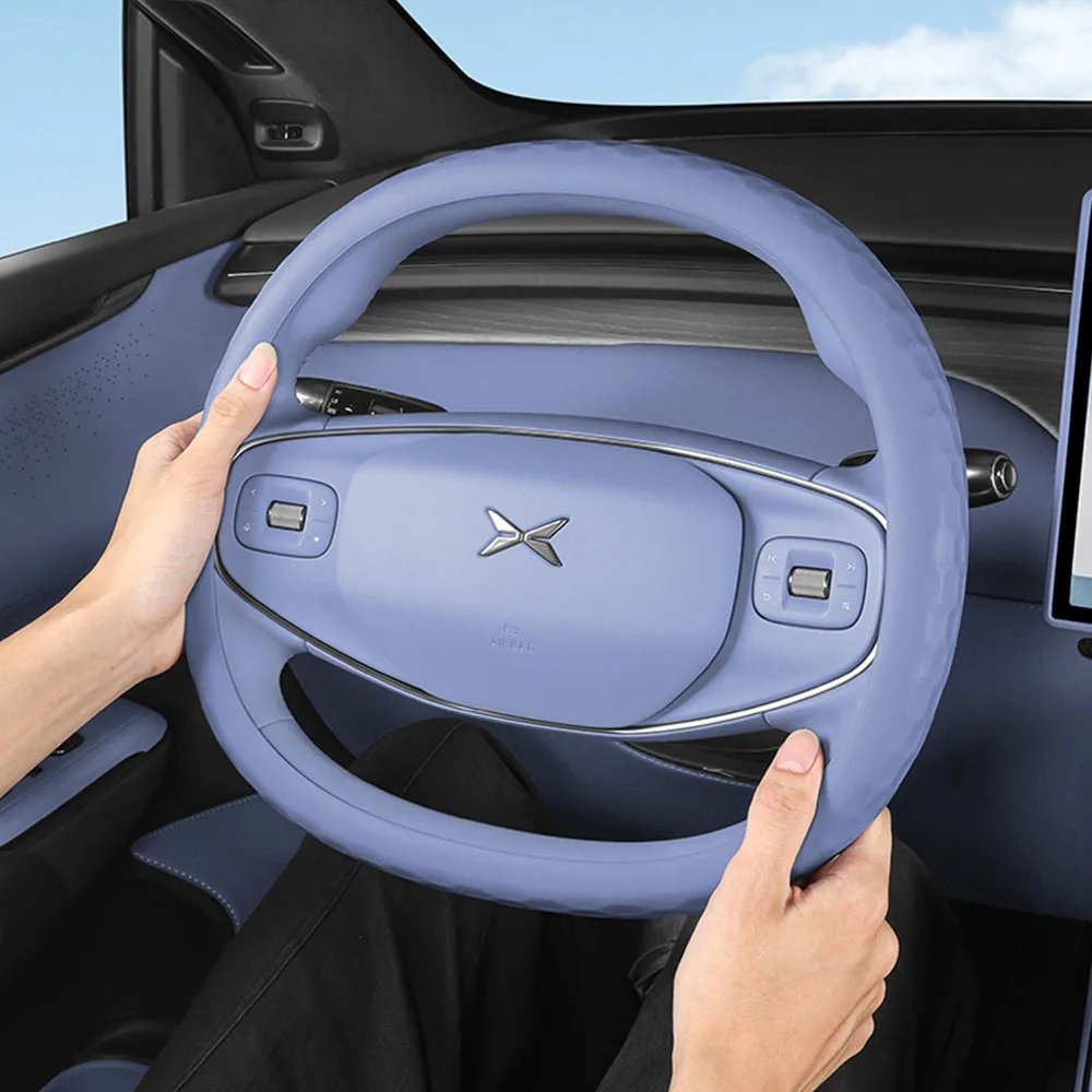 مكافحة زلة غطاء عجلة القيادة ل Xpeng G7 G6 MONA03 تعديل السيارات اكسسوارات أربعة الموسم العالمي غطاء مقبض سيليكون #2