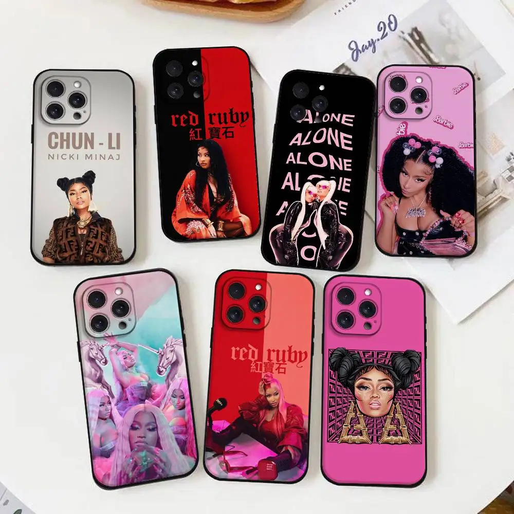 حافظة لهاتف آيفون 16 15 11 12 13 14 Pro Max 16 Plus 12 Mini 7 8 XR XS 15Pro MAX من Nicki Minaj Rapper Pink Friday 2