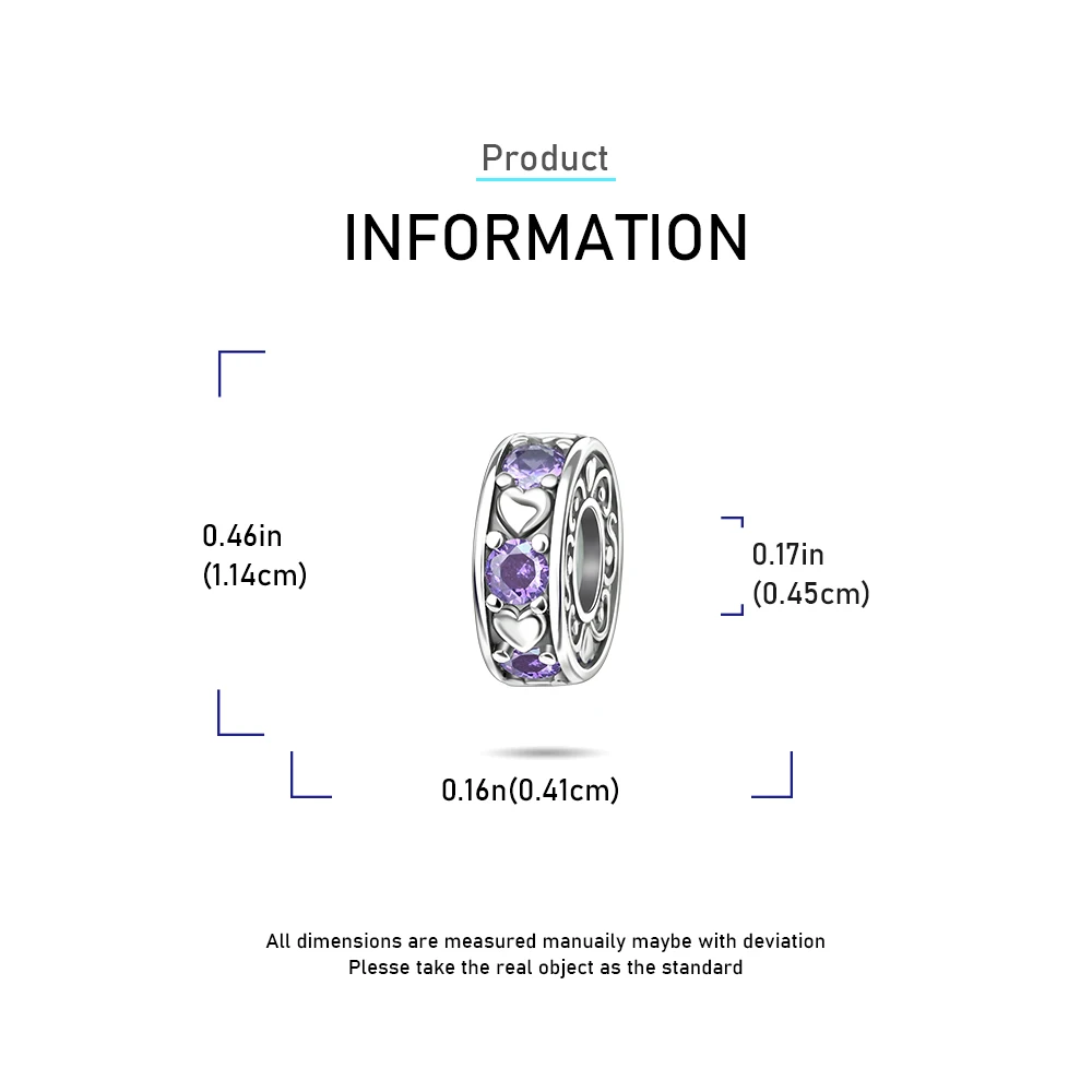 

Ahthen 925 Sterling Silver Hot Sale Beads Hearts in harmony Charm fit Snake Chain Bracelets Necklaces for Women Jewelry Making