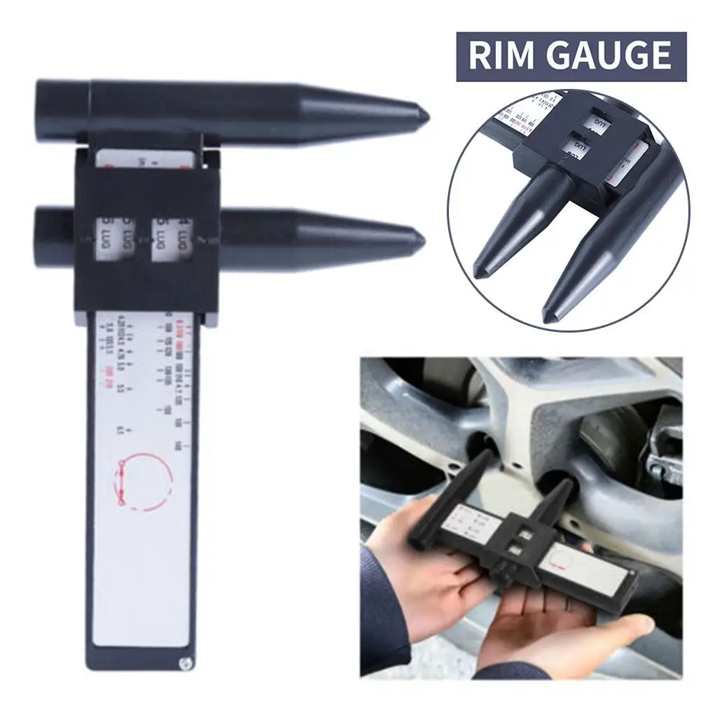 

1 Pcs Wheel Hub Ruler Modified Hole Distance Ruler Measuring Hole Tools Caliper Distance 8LUG PCD Wheel Hub Measurement Whe H3T7