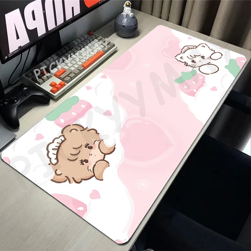 

Large Mouse Pad Pretty Cat 100x50cm Big Computer Mousepads Cute Office Mousepad Big Keyboard Mat Gamer Mouse Pads Desk Mats