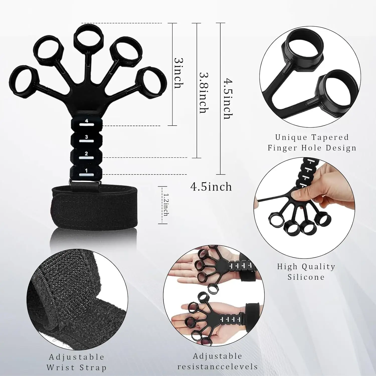 Grip Trainers, Including Forearm Strengtheners, Finger Trainers, Mechanical Counting Grips, Grip Balls, Hand Grippers, Strengthe