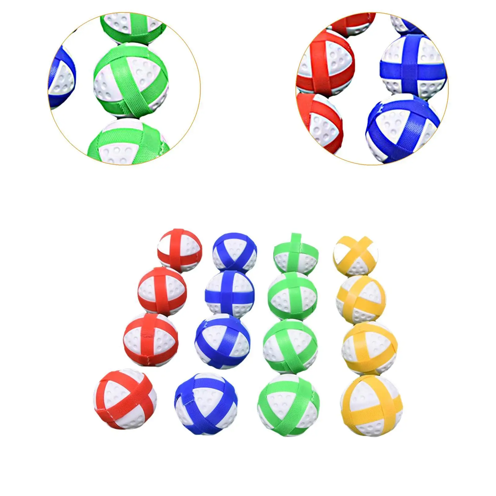 16 قطعة من كرات الجولف اللاصقة للاستخدام الداخلي والخارجي وخفيفة الوزن ومحمولة للبالغين والمراهقين