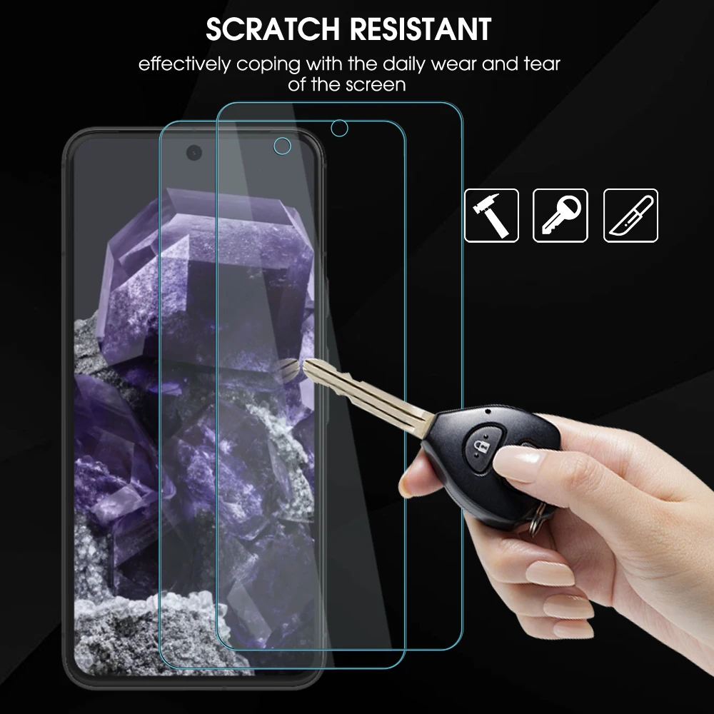 9H Hardness Clear Tempered Glass Screen Protector For Google Pixel 6 6Pro 8A Full Coverage Anti Scratch Protective Glass Film