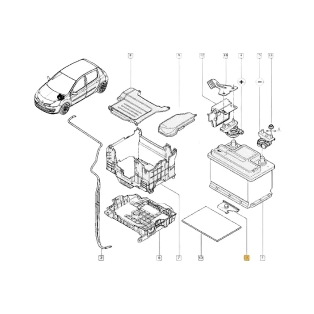 As Shown Car Battery Holder Easy Installation Broken Damaged Repair High Universality Fitment Sliver Finish Single Piece Pack