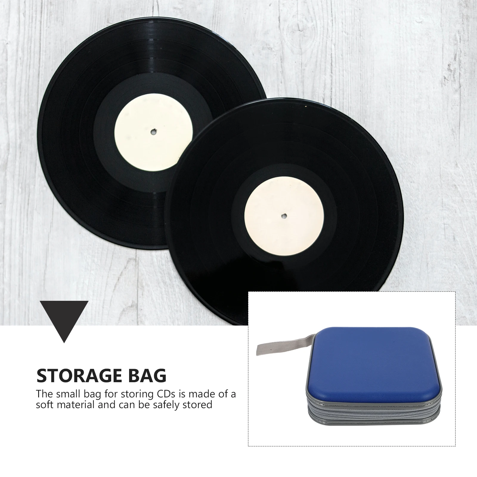 

1pc Large Capacity Cd Storage Bag Disc Holder Pouch Portable Dvd Organizer Case Zipper Cd Case Protector Disc Storage Wallet