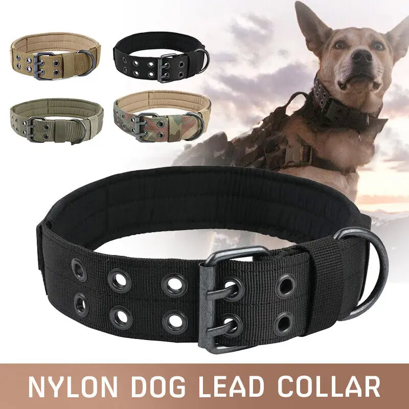 Tactical Heavy Duty Dog Collar Nylon Military With Metal Buckle Pet Leash Supplies Adjustable Collars Pet Accessories 2023 New